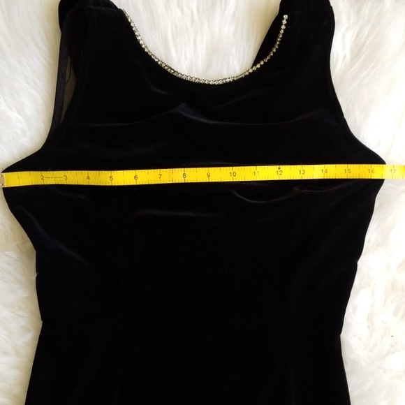 Vintage Scott McClintock Vintage Black Velvet Maxi Special Occasion Dress.  6 - Picture 5 of 8